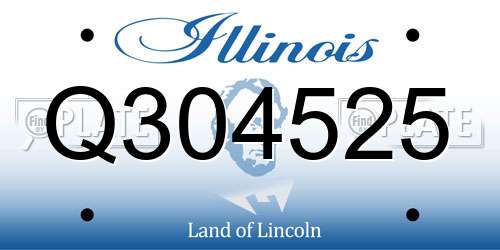 Q304525 Illinois License Plate