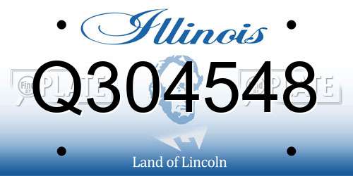 Q304548 Illinois License Plate