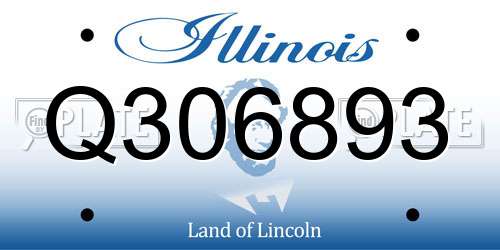 Q306893 Illinois License Plate
