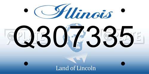 Q307335 Illinois License Plate