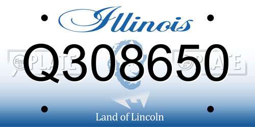 Q308650 Illinois License Plate