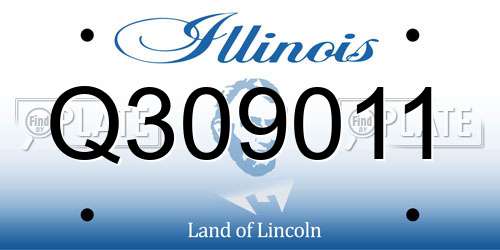 Q309011 Illinois License Plate