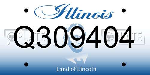 Q309404 Illinois License Plate