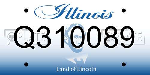 Q310089 Illinois License Plate