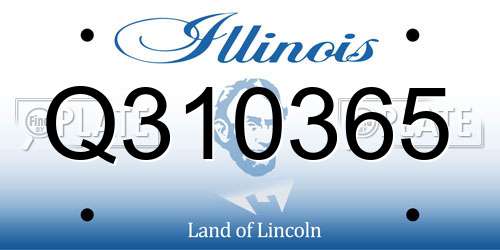 Q310365 Illinois License Plate