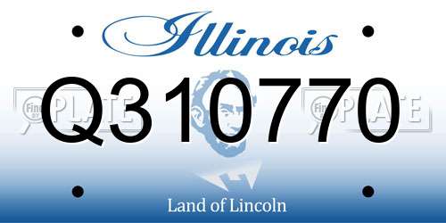 Q310770 Illinois License Plate