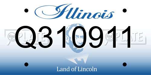 Q310911 Illinois License Plate