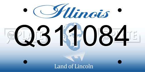 Q311084 Illinois License Plate