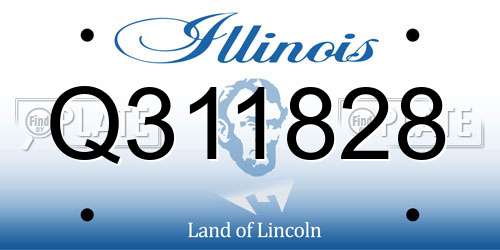 Q311828 Illinois License Plate