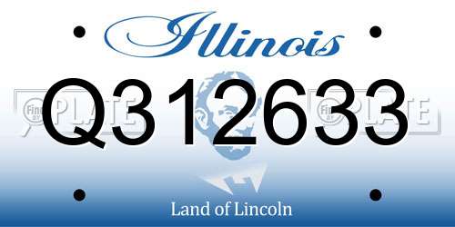 Q312633 Illinois License Plate