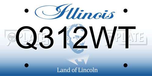 Q312WT Illinois License Plate
