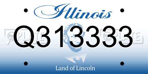 Q313333 Illinois License Plate
