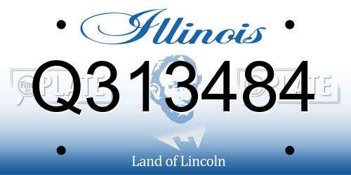 Q313484 Illinois License Plate