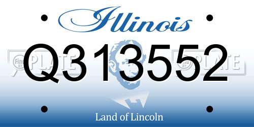 Q313552 Illinois License Plate