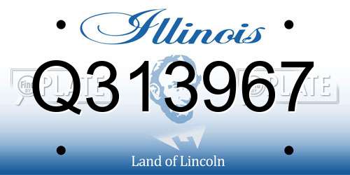 Q313967 Illinois License Plate