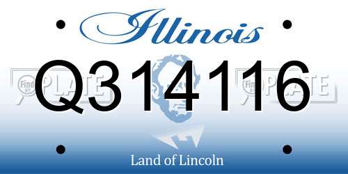 Q314116 Illinois License Plate