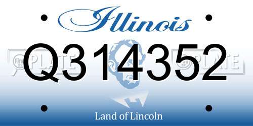 Q314352 Illinois License Plate