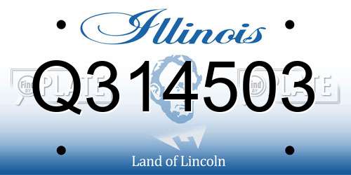 Q314503 Illinois License Plate