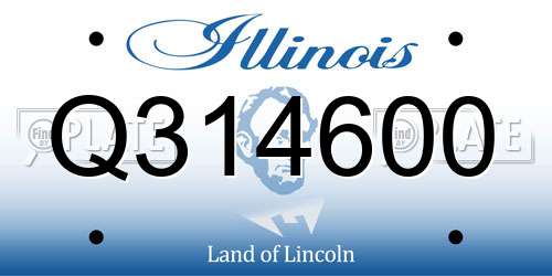 Q314600 Illinois License Plate