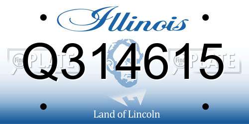 Q314615 Illinois License Plate