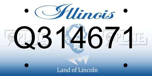 Q314671 Illinois License Plate