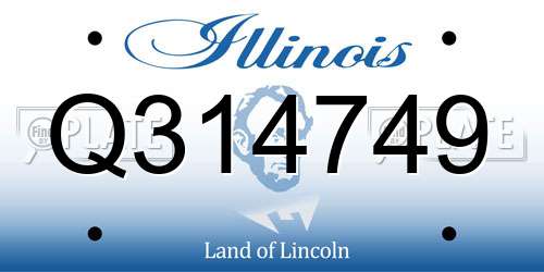 Q314749 Illinois License Plate