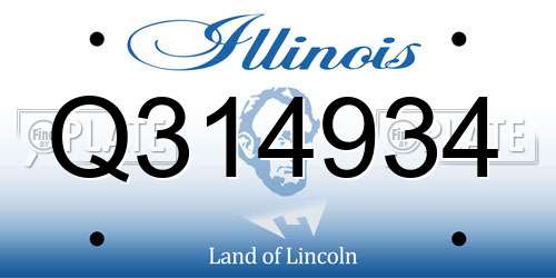 Q314934 Illinois License Plate