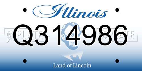 Q314986 Illinois License Plate
