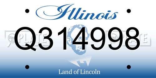 Q314998 Illinois License Plate