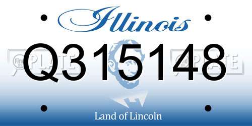 Q315148 Illinois License Plate