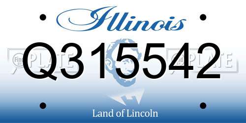 Q315542 Illinois License Plate