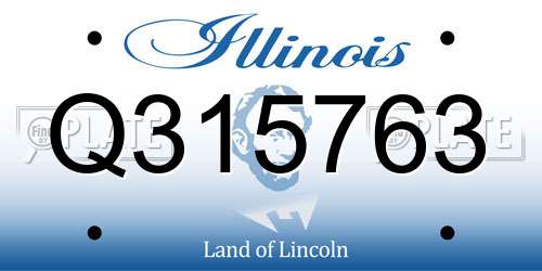 Q315763 Illinois License Plate