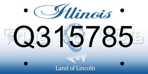 Q315785 Illinois License Plate