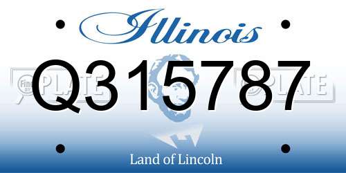 Q315787 Illinois License Plate