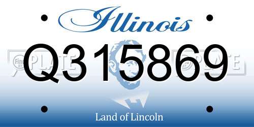 Q315869 Illinois License Plate