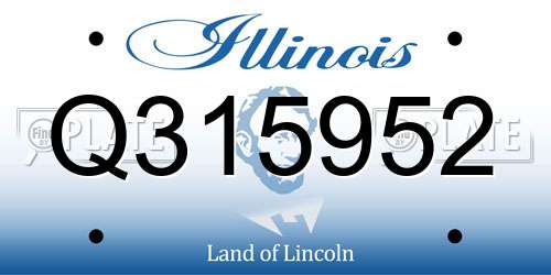 Q315952 Illinois License Plate