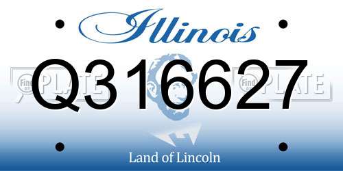 Q316627 Illinois License Plate