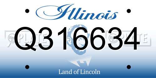 Q316634 Illinois License Plate