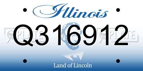 Q316912 Illinois License Plate