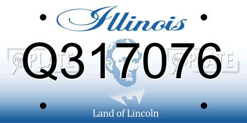 Q317076 Illinois License Plate