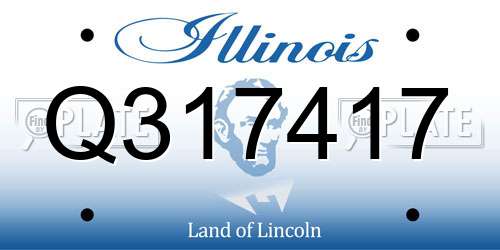 Q317417 Illinois License Plate