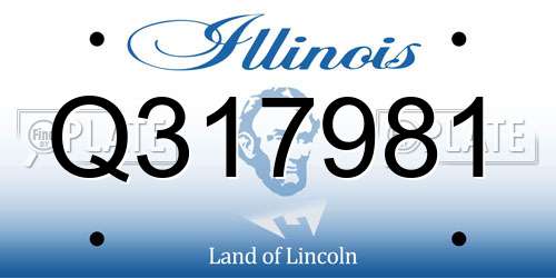 Q317981 Illinois License Plate
