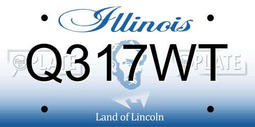 Q317WT Illinois License Plate