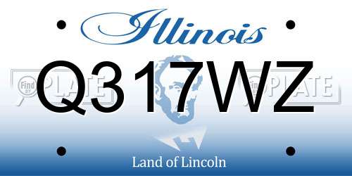 Q317WZ Illinois License Plate