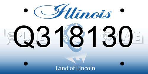 Q318130 Illinois License Plate