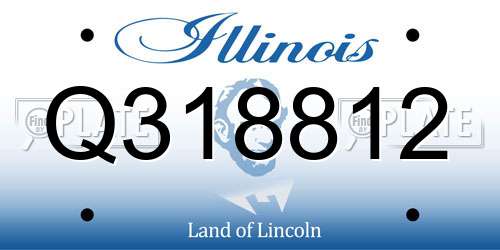 Q318812 Illinois License Plate