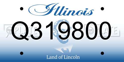 Q319800 Illinois License Plate