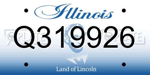 Q319926 Illinois License Plate