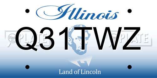 Q31TWZ Illinois License Plate