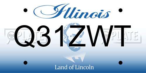Q31ZWT Illinois License Plate